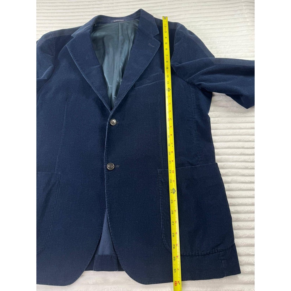 Lands End Mens XL Navy Blue Corduroy Blazer Sport Coat - Picture 9 of 15